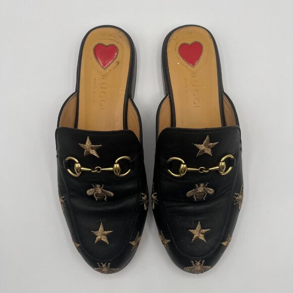 Gucci Princetown Bee Mules Slippers Size EU 36/ US 6 READ - Picture 3 of 16